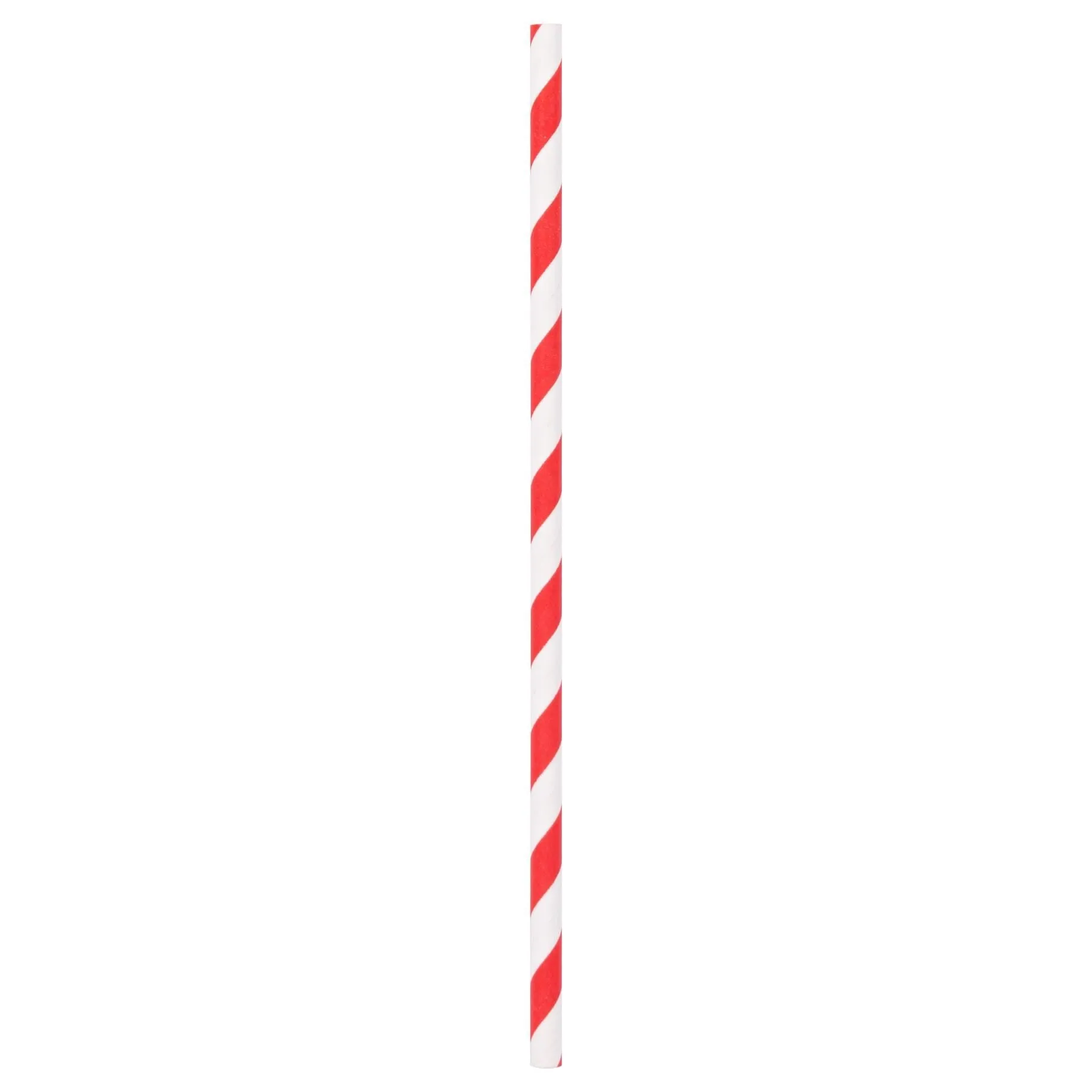 19.5cm Red Stripe Paper Straws - Pack of 40 - By Ashley