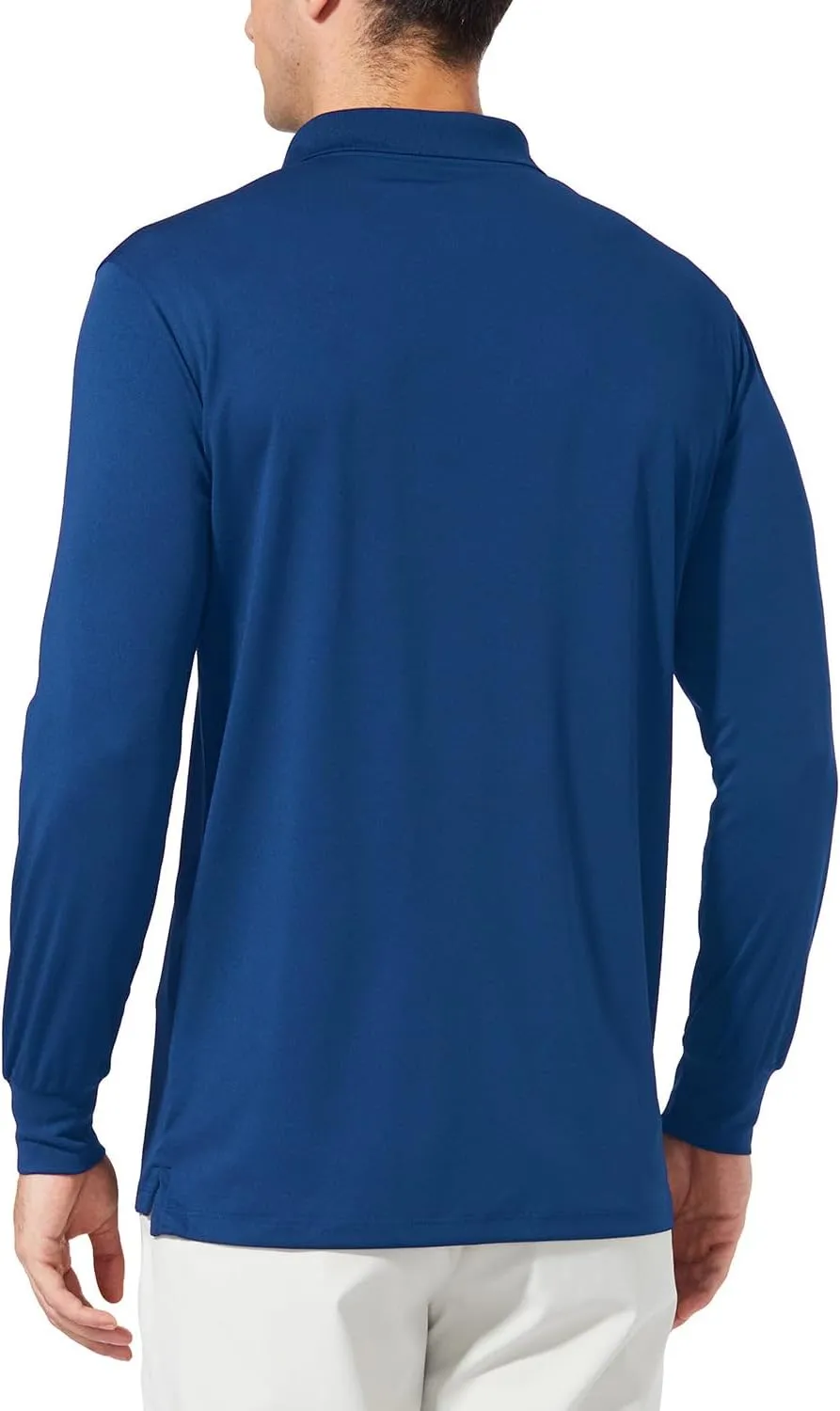 baleaf Men's Long Sleeve Golf Polo Shirt UPF 50 Quick Dry 3 Button Casual Work Outdoor Lightweight Performance Shirts