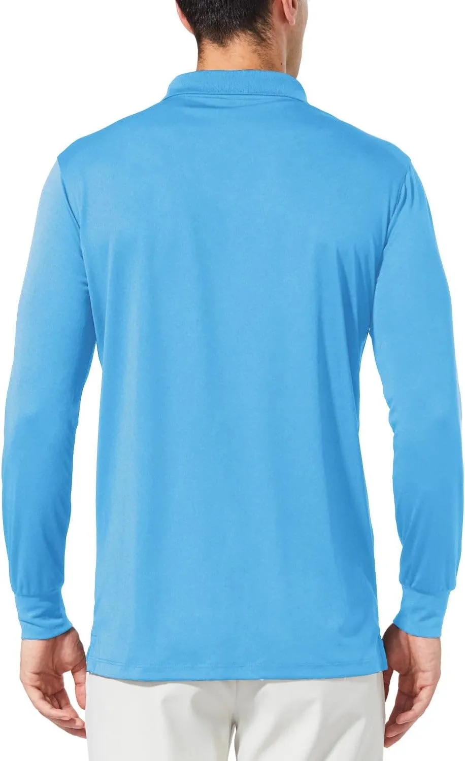 baleaf Men's Long Sleeve Golf Polo Shirt UPF 50 Quick Dry 3 Button Casual Work Outdoor Lightweight Performance Shirts