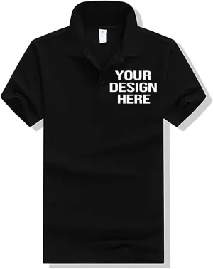 Custom Polo Shirt for Men Women, Personalize Golf Polo Shirt with Text and Logo
