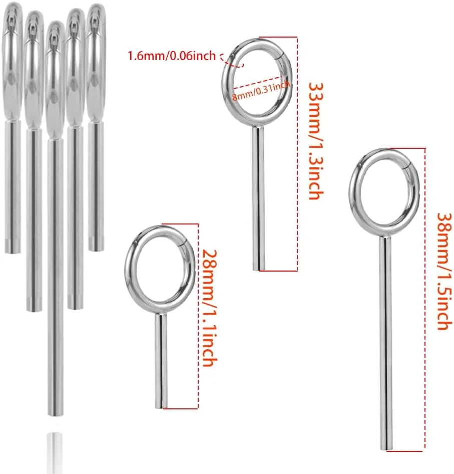 DOEARKO 10 PCS/5 PCS Ear Gauges Ear Cuff Stainless Steel Ear Clip Earrings Fake Cartilage Piercing Women Nose Rings Helix Cartilage Hoop Segment