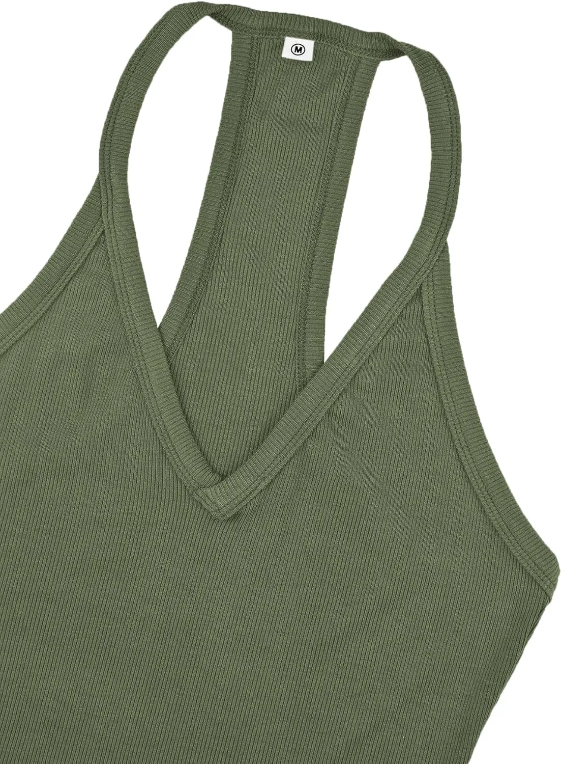 iGENJUN 3 Pack Workout Tops for Women Racerback Basic Tank Summer 2025 Camisole V Neck Slim Fit Ribbed Sleeveless