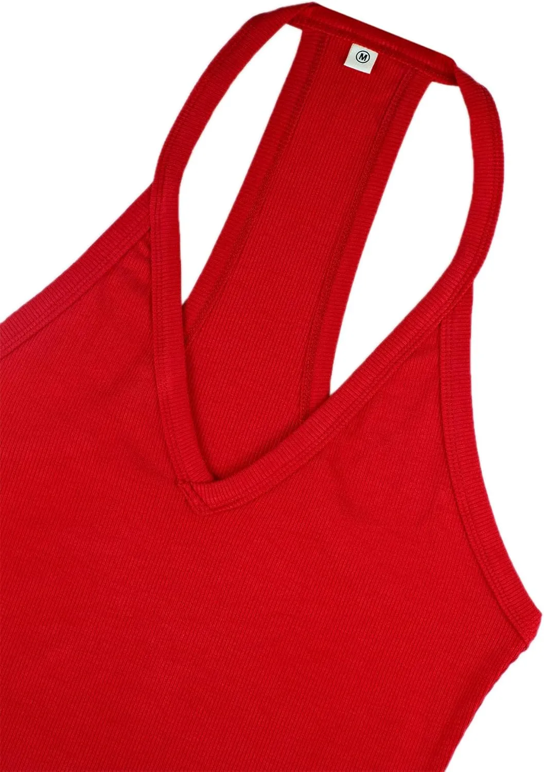 iGENJUN 3 Pack Workout Tops for Women Racerback Basic Tank Summer 2025 Camisole V Neck Slim Fit Ribbed Sleeveless