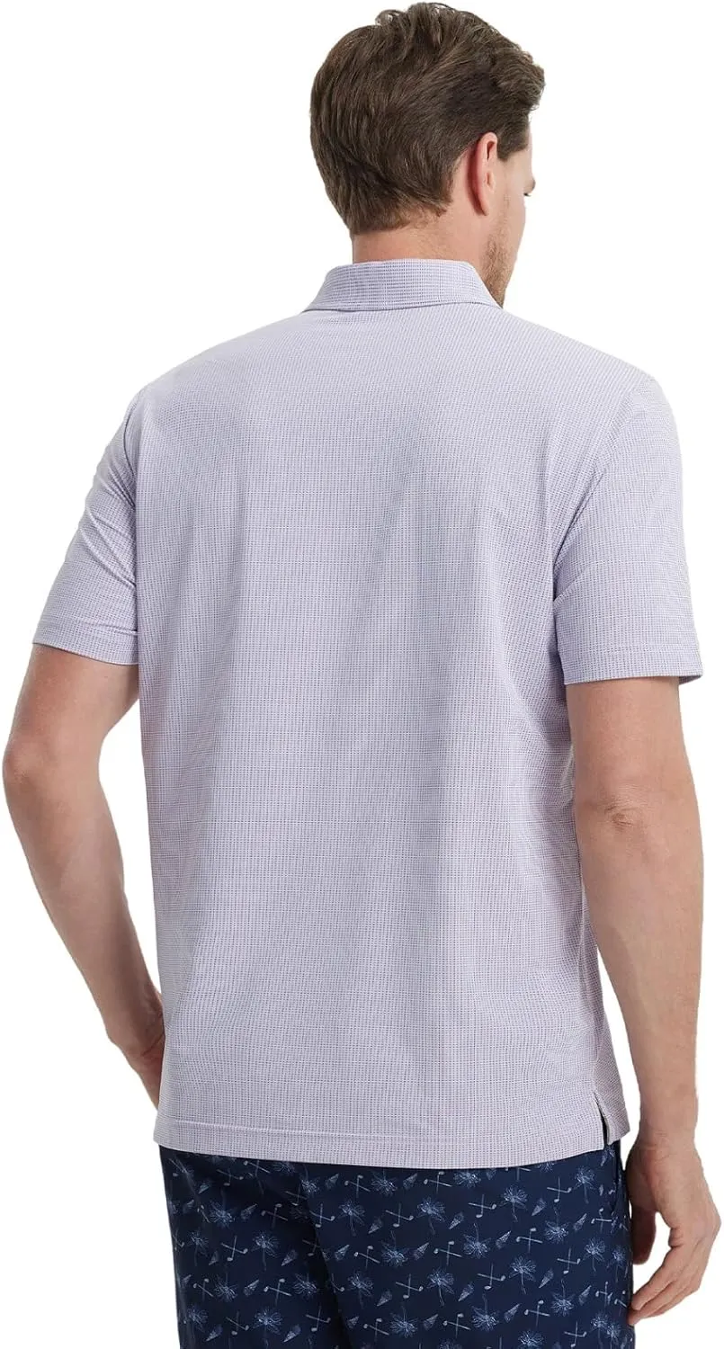 M MAELREG Mens Polo Shirts Short Sleeve Quick Dry Moisture Wicking Athletic Performance Jacquard Collared Golf Shirt for Men