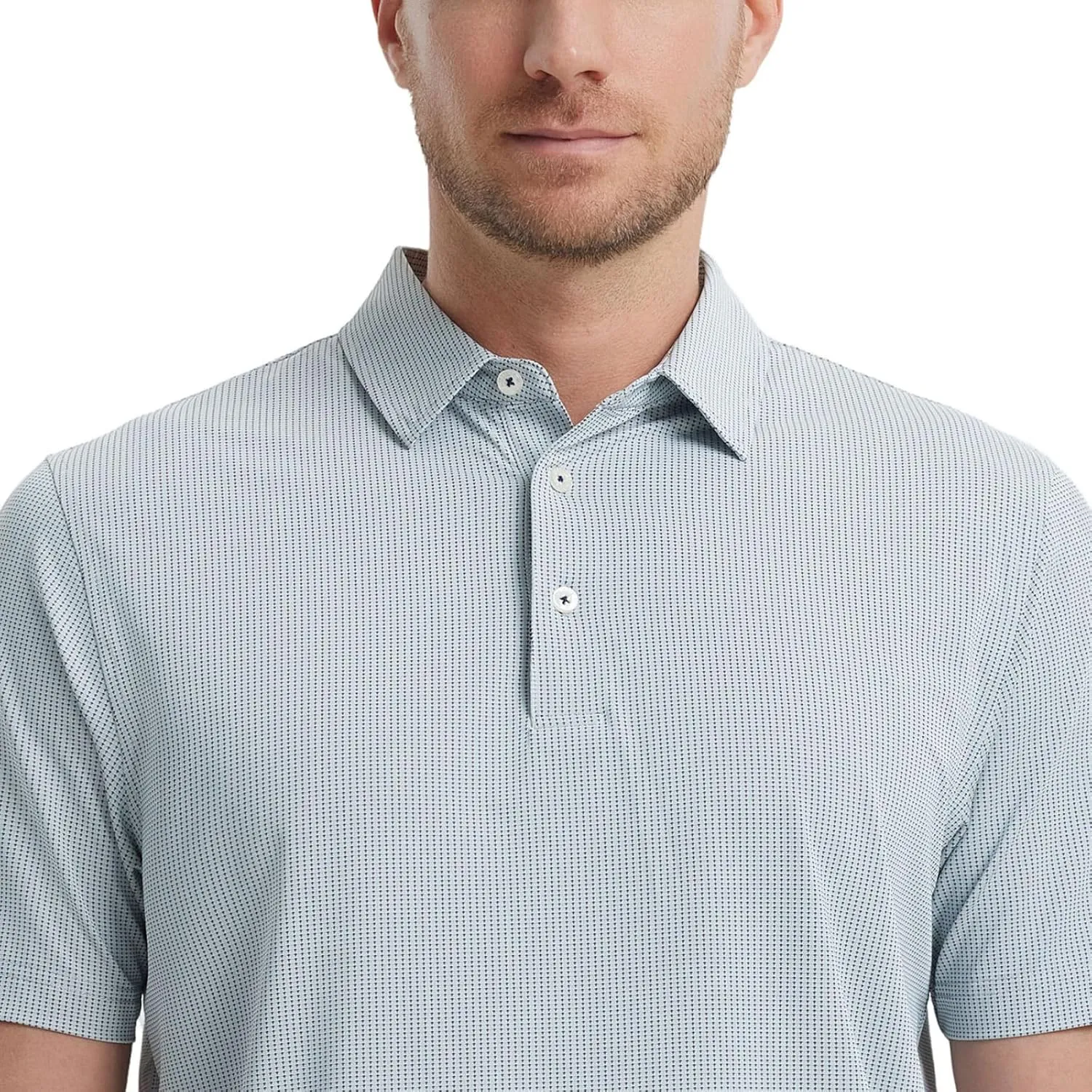 M MAELREG Mens Polo Shirts Short Sleeve Quick Dry Moisture Wicking Athletic Performance Jacquard Collared Golf Shirt for Men