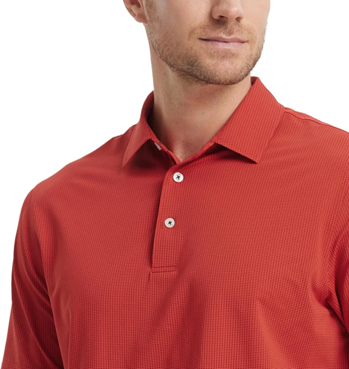 M MAELREG Mens Polo Shirts Short Sleeve Quick Dry Moisture Wicking Athletic Performance Jacquard Collared Golf Shirt for Men