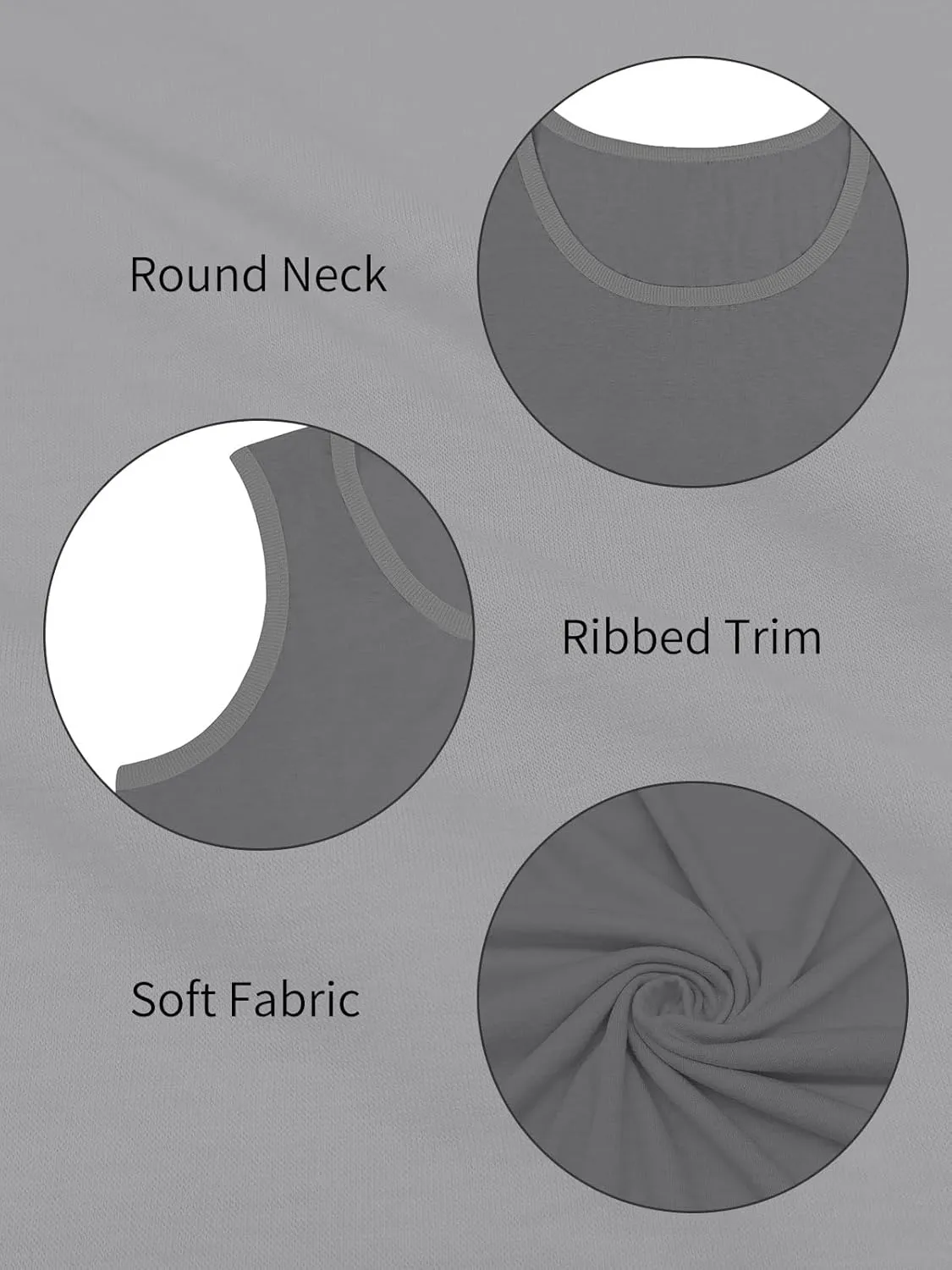 ROSRISS Plus Size Tank Tops for Women Summer Basic Crewneck Tees Soft Cozy Loose Fit Curved Hem Sleeveless Shirts