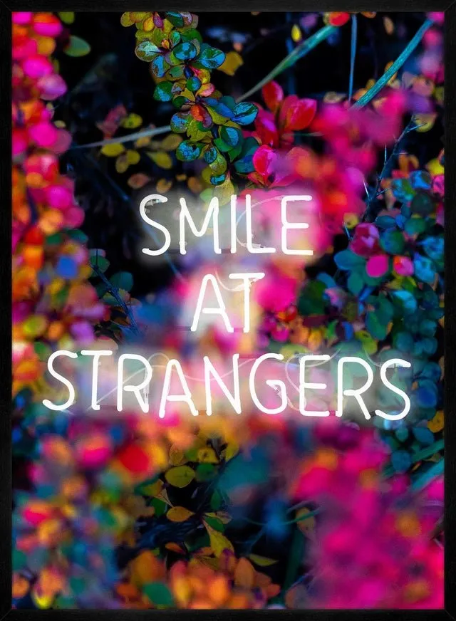 Smile At Strangers Neon Floral Print