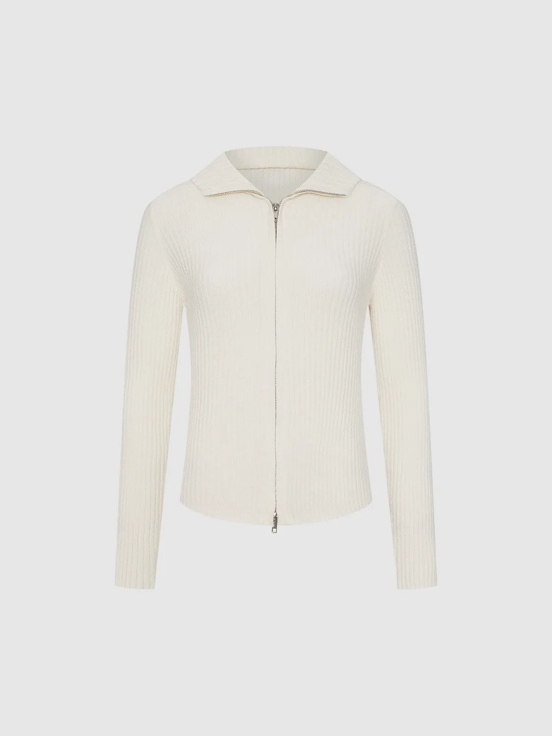 Zip Up Front Knitted Cardigans