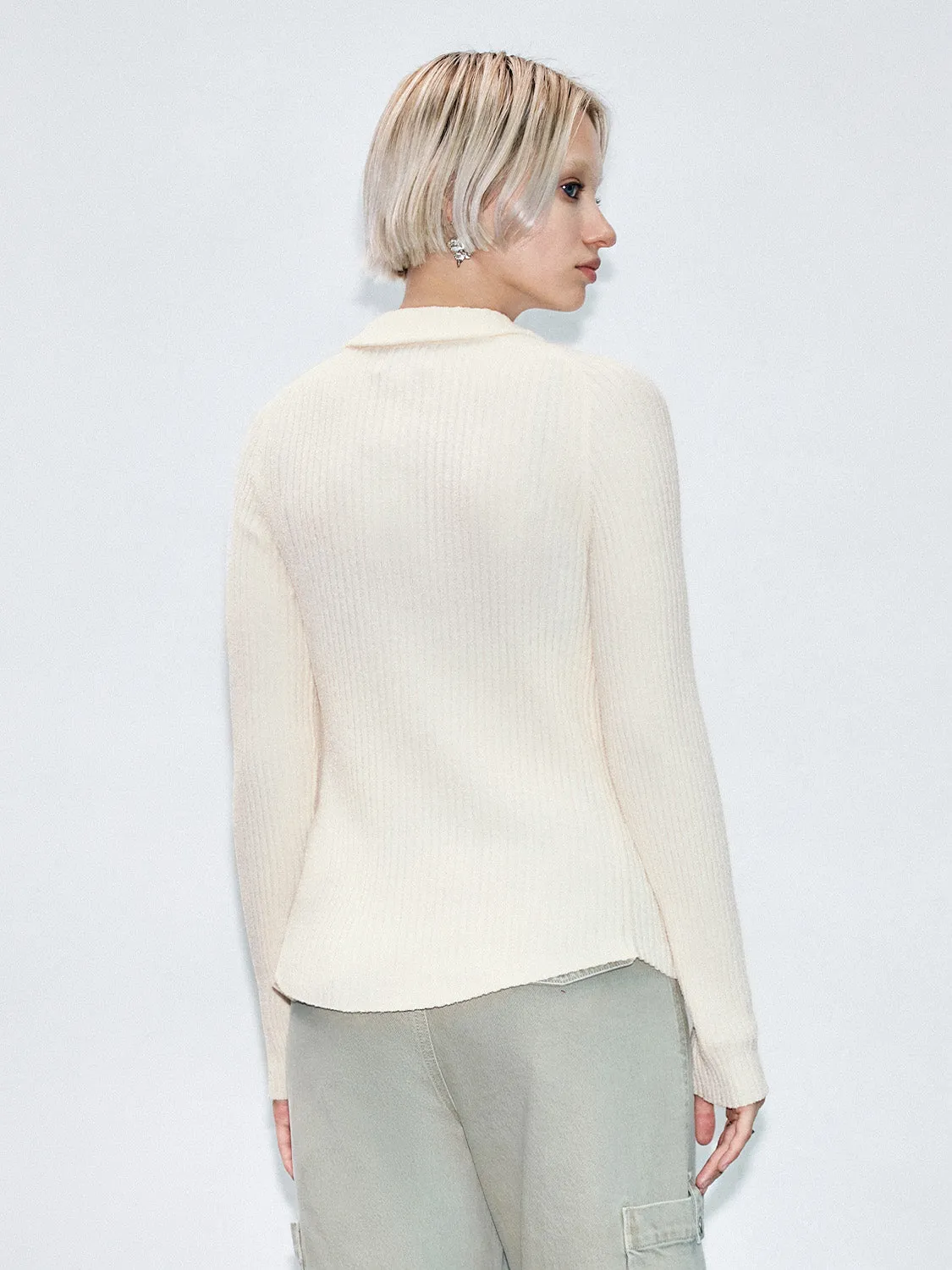 Zip Up Front Knitted Cardigans