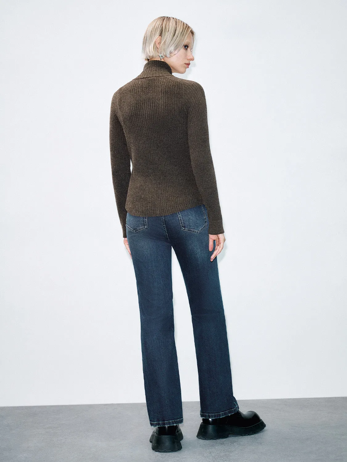 Zip Up Front Knitted Cardigans