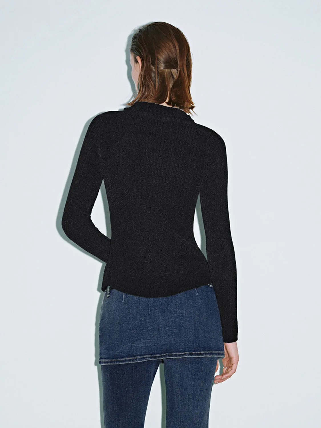 Zip Up Front Knitted Cardigans