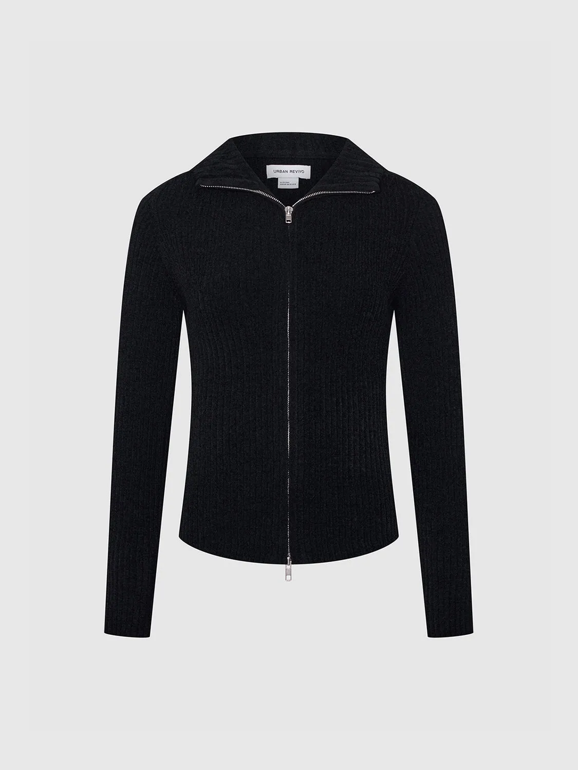 Zip Up Front Knitted Cardigans