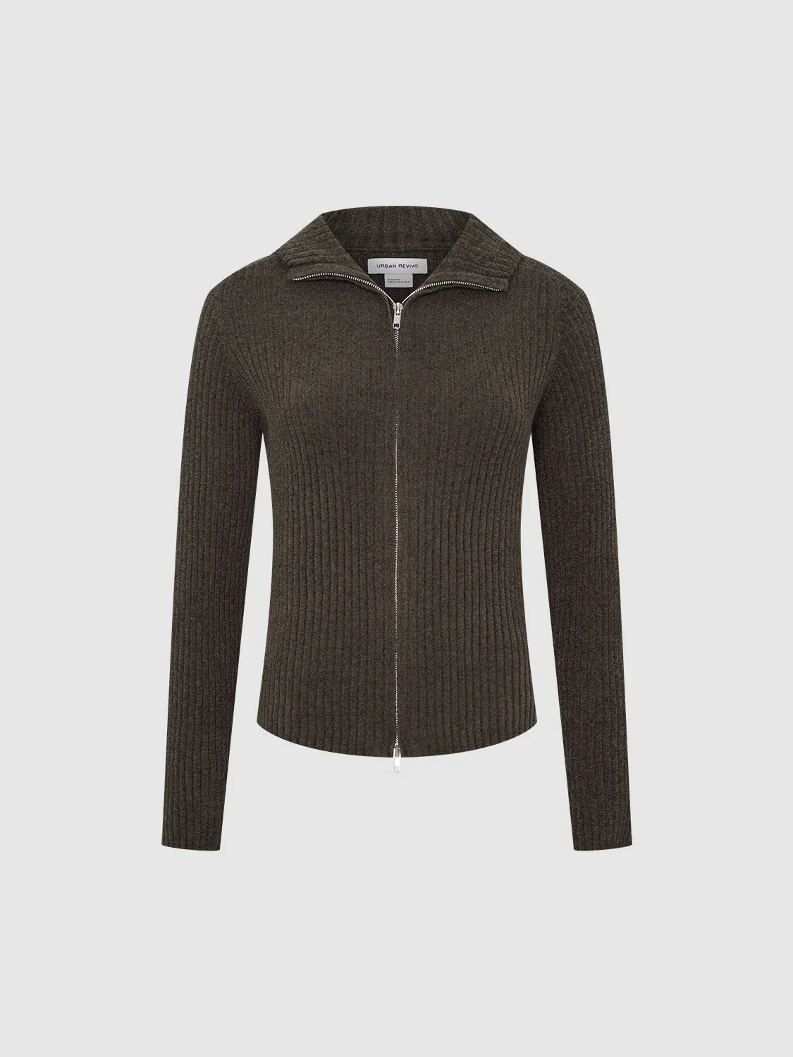 Zip Up Front Knitted Cardigans